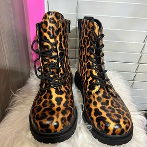 Torrid Leopard Print combat boots!